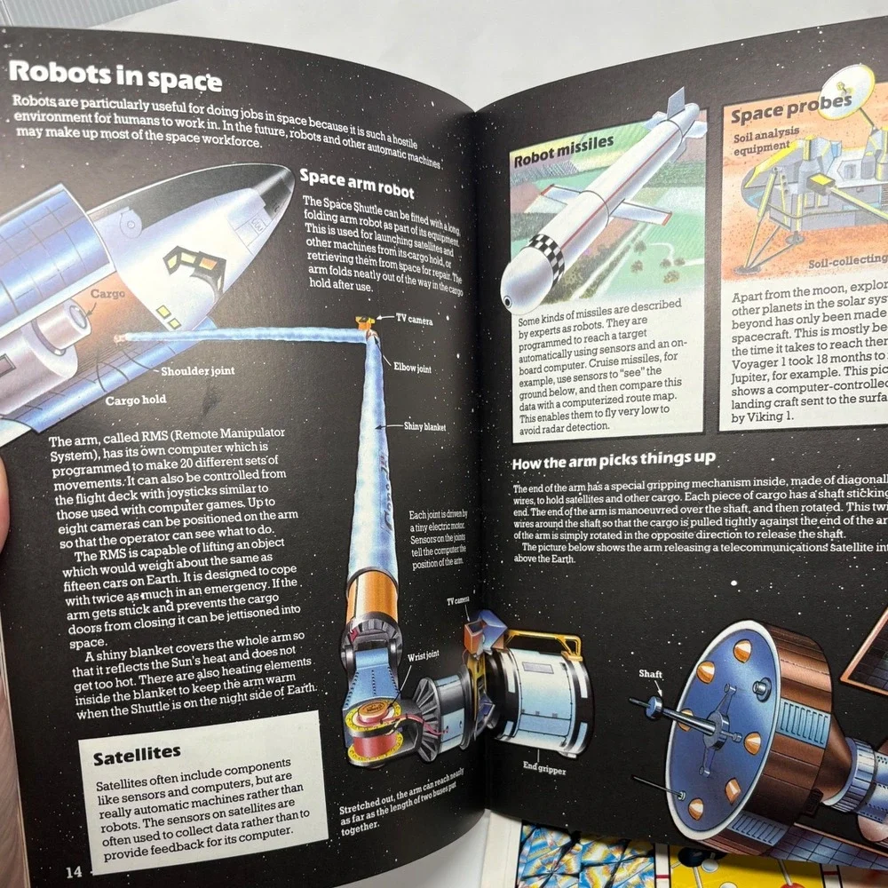 Vintage Usborne Robotics and Chemistry Science Books 1980s Hayes‎ STEM Set